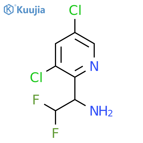 1-(3,5-dichloropyridin-2-yl)-2,2-difluoroethan-1-amine structure