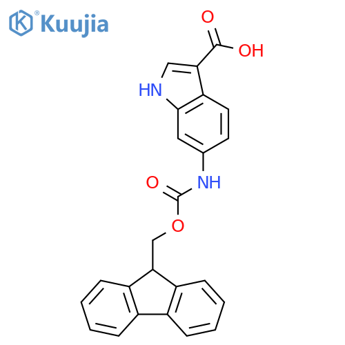 6-({(9H-fluoren-9-yl)methoxycarbonyl}amino)-1H-indole-3-carboxylic acid structure
