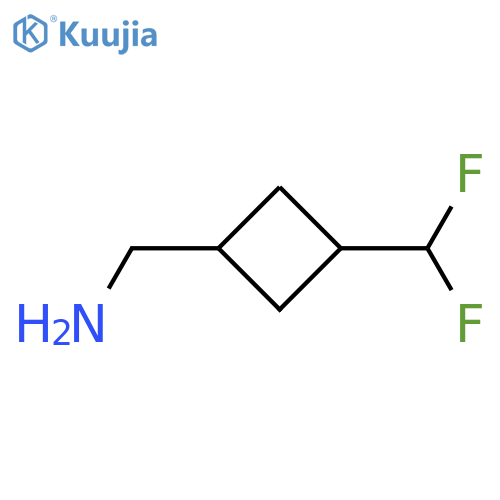 trans-[3-(difluoromethyl)cyclobutyl]methanamine structure