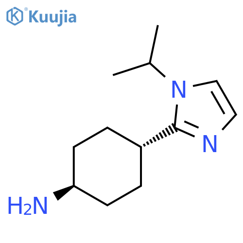 Cyclohexanamine, 4-[1-(1-methylethyl)-1H-imidazol-2-yl]-, trans- structure