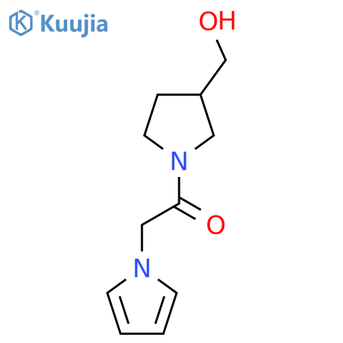 1-(3-(hydroxymethyl)pyrrolidin-1-yl)-2-(1H-pyrrol-1-yl)ethan-1-one structure