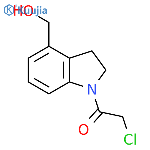 2-Chloro-1-(4-(hydroxymethyl)indolin-1-yl)ethan-1-one structure