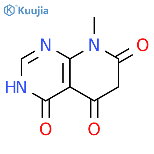 8-methyl-1H,4H,5H,6H,7H,8H-pyrido2,3-dpyrimidine-4,5,7-trione structure
