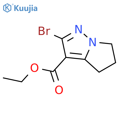 ethyl 2-bromo-4H,5H,6H-pyrrolo1,2-bpyrazole-3-carboxylate structure