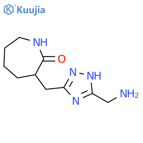 3-{5-(aminomethyl)-4H-1,2,4-triazol-3-ylmethyl}azepan-2-one structure
