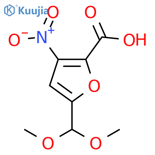 5-(dimethoxymethyl)-3-nitrofuran-2-carboxylic acid structure
