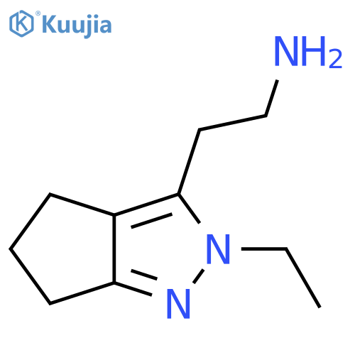 2-(2-Ethyl-2,4,5,6-tetrahydrocyclopenta[c]pyrazol-3-yl)ethan-1-amine structure