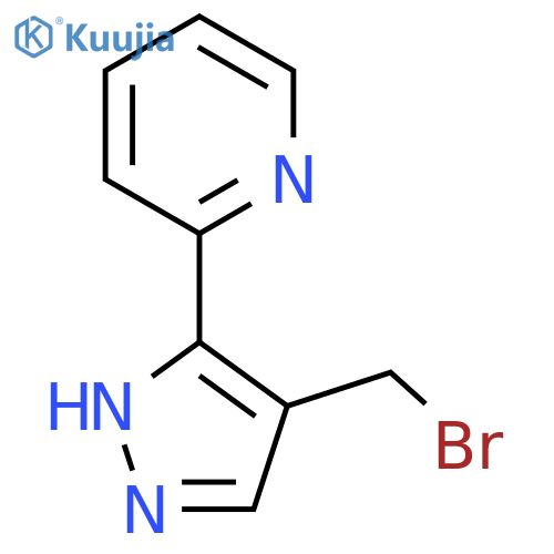 2-(4-(Bromomethyl)-1H-pyrazol-3-yl)pyridine structure