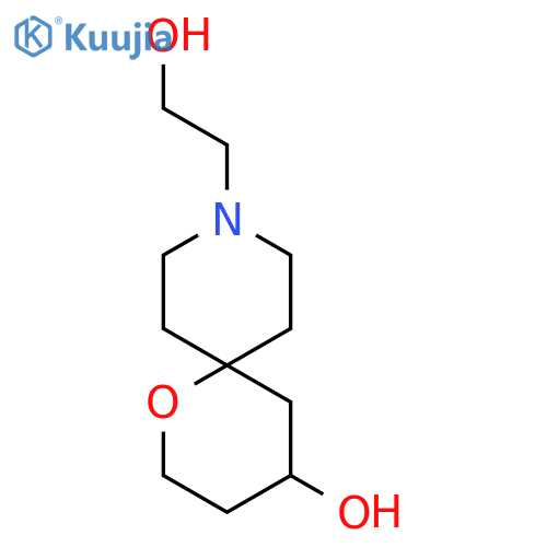 9-(2-Hydroxyethyl)-1-oxa-9-azaspiro[5.5]undecan-4-ol structure