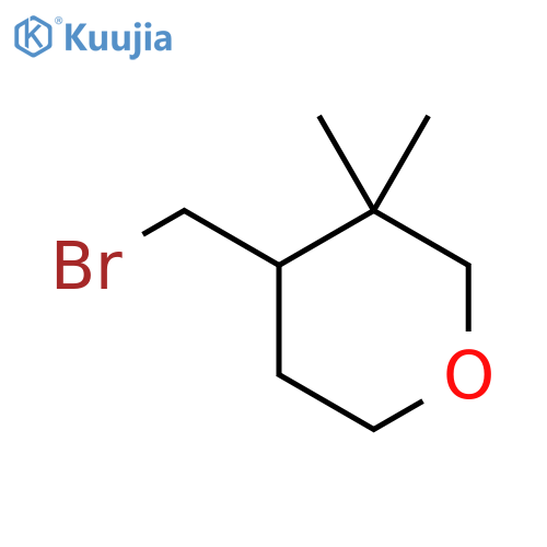 4-(Bromomethyl)-3,3-dimethyltetrahydro-2H-pyran structure
