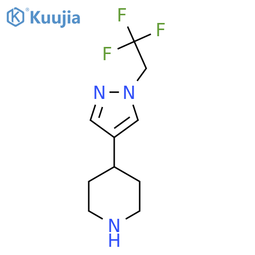 4-(1-(2,2,2-Trifluoroethyl)-1H-pyrazol-4-yl)piperidine structure