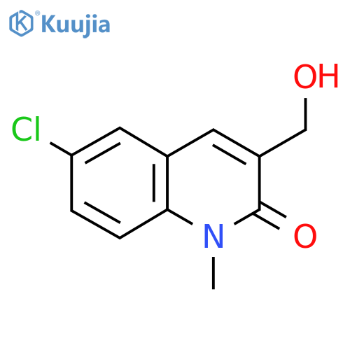 6-chloro-3-(hydroxymethyl)-1-methylquinolin-2(1H)-one structure