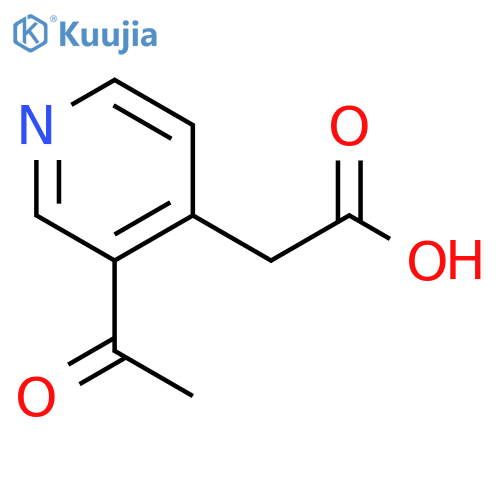 2-(3-acetylpyridin-4-yl)acetic acid structure