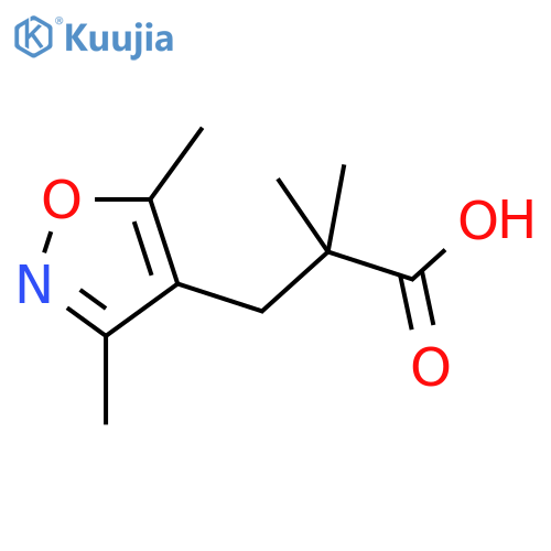 3-(3,5-Dimethyl-1,2-oxazol-4-yl)-2,2-dimethylpropanoic acid structure