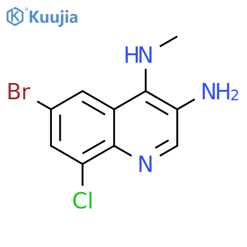 3,4-Quinolinediamine, 6-bromo-8-chloro-N4-methyl- structure
