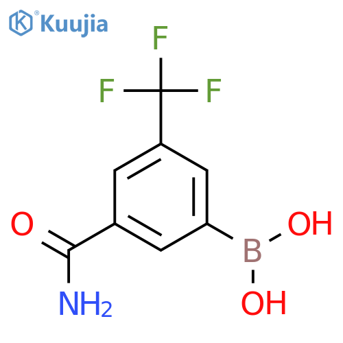 (3-Carbamoyl-5-(trifluoromethyl)phenyl)boronic acid structure