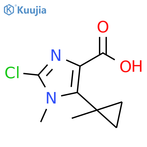 1H-Imidazole-4-carboxylic acid, 2-chloro-1-methyl-5-(1-methylcyclopropyl)- structure