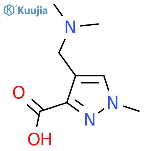 4-[(Dimethylamino)methyl]-1-methyl-1H-pyrazole-3-carboxylic acid structure