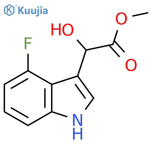 methyl 2-(4-fluoro-1H-indol-3-yl)-2-hydroxyacetate structure