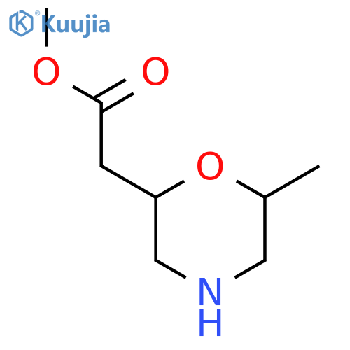 Methyl 2-(6-methylmorpholin-2-yl)acetate structure