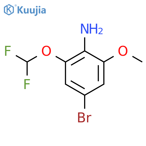 4-Bromo-2-(difluoromethoxy)-6-methoxyaniline structure