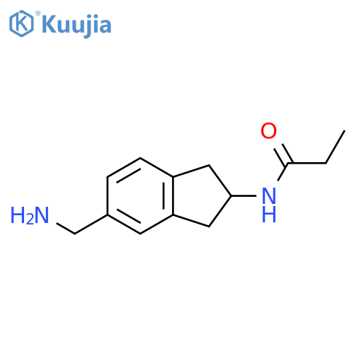 Propanamide, N-[5-(aminomethyl)-2,3-dihydro-1H-inden-2-yl]- structure