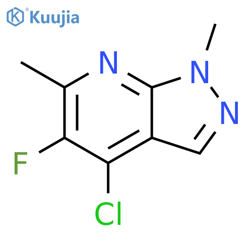 1H-Pyrazolo[3,4-b]pyridine, 4-chloro-5-fluoro-1,6-dimethyl- structure