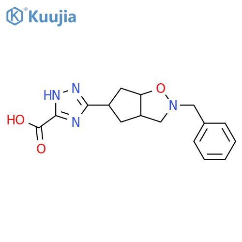 5-{2-benzyl-hexahydro-2H-cyclopentad1,2oxazol-5-yl}-4H-1,2,4-triazole-3-carboxylic acid structure
