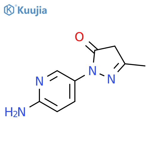 3H-Pyrazol-3-one, 2-(6-amino-3-pyridinyl)-2,4-dihydro-5-methyl- structure