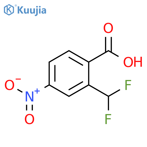 Benzoic acid, 2-(difluoromethyl)-4-nitro- structure