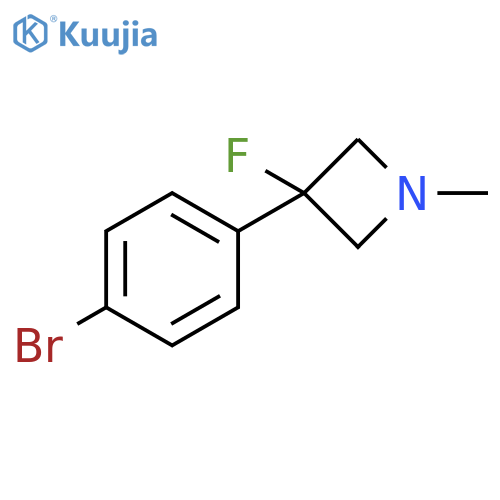 3-(4-bromophenyl)-3-fluoro-1-methyl-azetidine structure