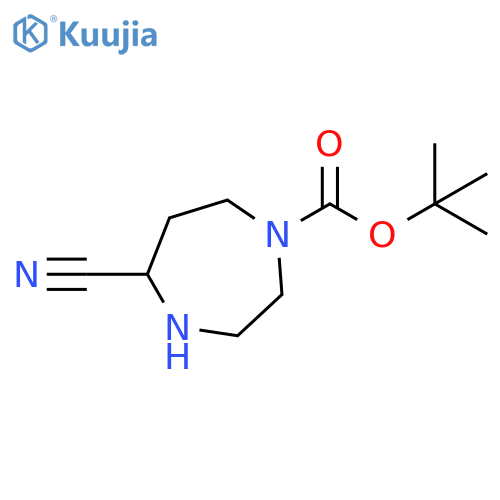 1H-1,4-Diazepine-1-carboxylic acid, 5-cyanohexahydro-, 1,1-dimethylethyl ester structure
