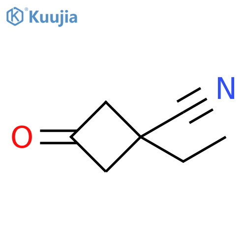 1-ethyl-3-oxocyclobutane-1-carbonitrile structure