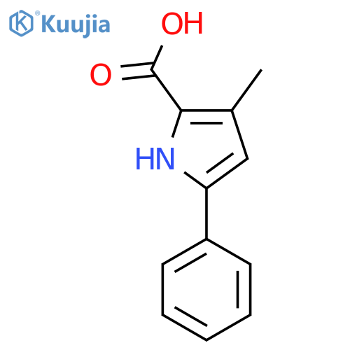 3-Methyl-5-phenyl-1H-pyrrole-2-carboxylic acid structure