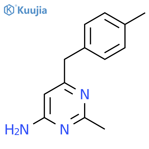 2-Methyl-6-[(4-methylphenyl)methyl]pyrimidin-4-amine structure