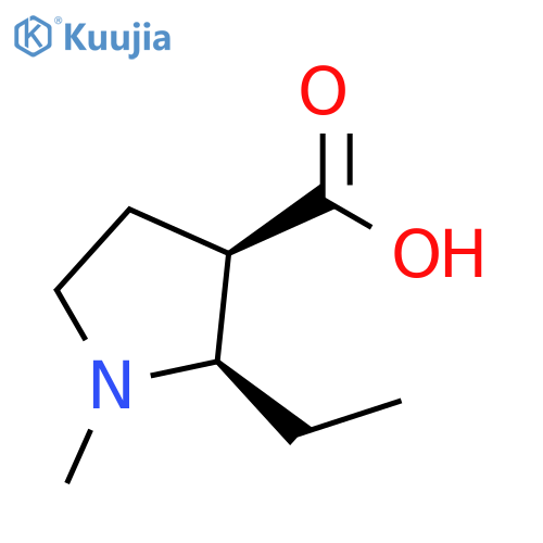 (2S,3S)-2-ethyl-1-methylpyrrolidine-3-carboxylic acid structure