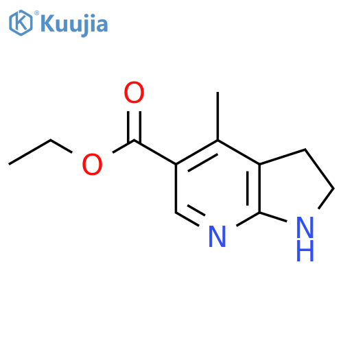 ethyl 4-methyl-1H,2H,3H-pyrrolo2,3-bpyridine-5-carboxylate structure