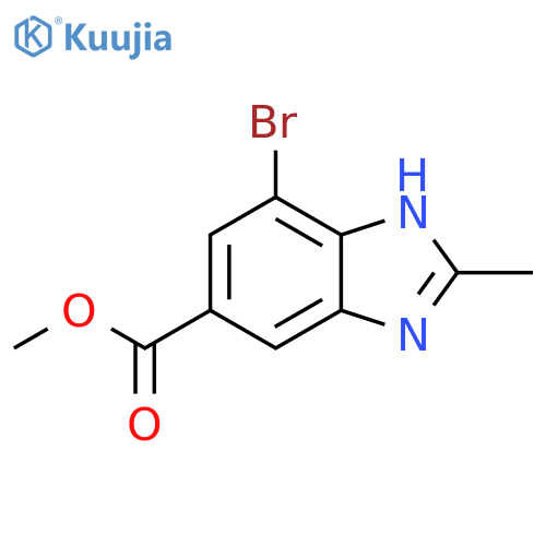 7-Bromo-2-methyl-1H-benzoimidazole-5-carboxylic acid methyl ester structure