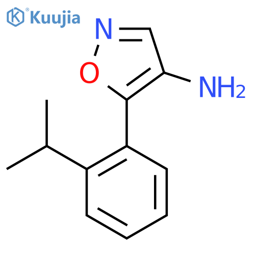 5-2-(propan-2-yl)phenyl-1,2-oxazol-4-amine structure