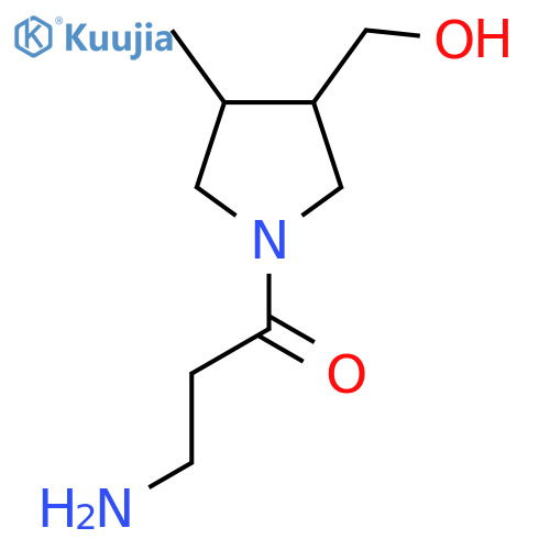 3-Amino-1-(3-(hydroxymethyl)-4-methylpyrrolidin-1-yl)propan-1-one structure