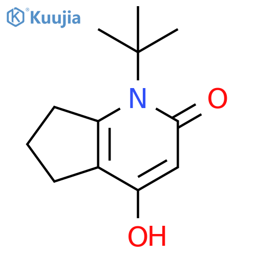 1-tert-butyl-4-hydroxy-1H,2H,5H,6H,7H-cyclopentabpyridin-2-one structure