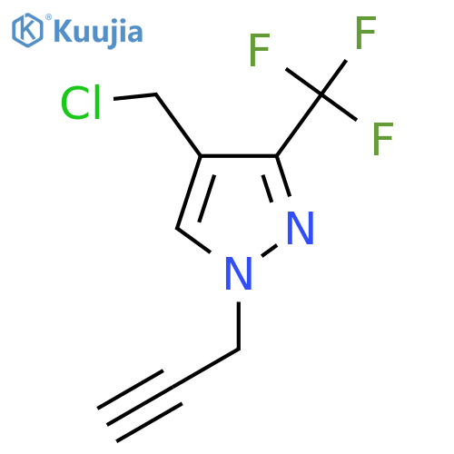 4-(chloromethyl)-1-(prop-2-yn-1-yl)-3-(trifluoromethyl)-1H-pyrazole structure