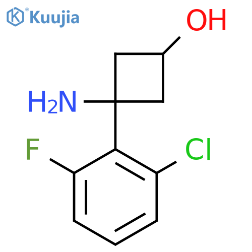 3-Amino-3-(2-chloro-6-fluorophenyl)cyclobutan-1-ol structure