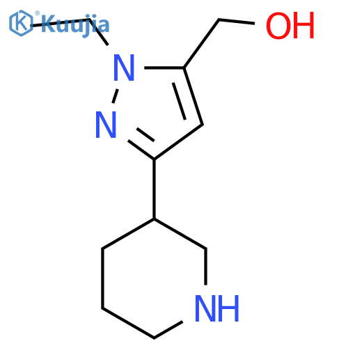 (1-ethyl-3-(piperidin-3-yl)-1H-pyrazol-5-yl)methanol structure