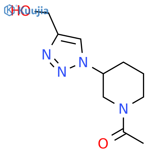 1-(3-(4-(hydroxymethyl)-1H-1,2,3-triazol-1-yl)piperidin-1-yl)ethan-1-one structure