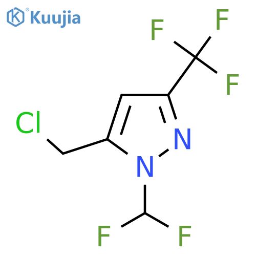 5-(chloromethyl)-1-(difluoromethyl)-3-(trifluoromethyl)-1H-pyrazole structure