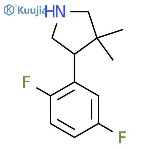 4-(2,5-Difluorophenyl)-3,3-dimethylpyrrolidine structure