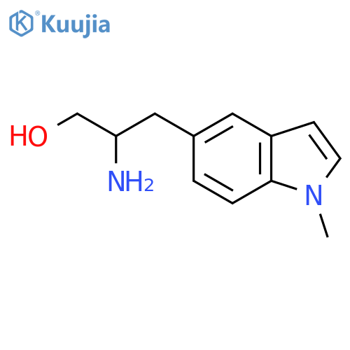 2-amino-3-(1-methyl-1H-indol-5-yl)propan-1-ol structure