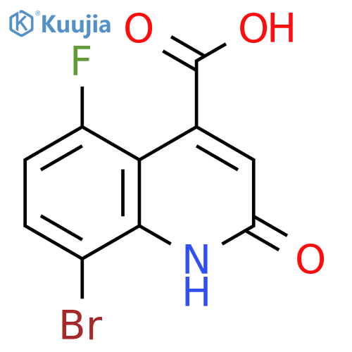 8-bromo-5-fluoro-2-oxo-1,2-dihydroquinoline-4-carboxylic acid structure