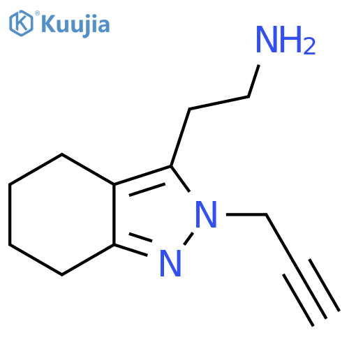 2-(2-(Prop-2-yn-1-yl)-4,5,6,7-tetrahydro-2H-indazol-3-yl)ethan-1-amine structure